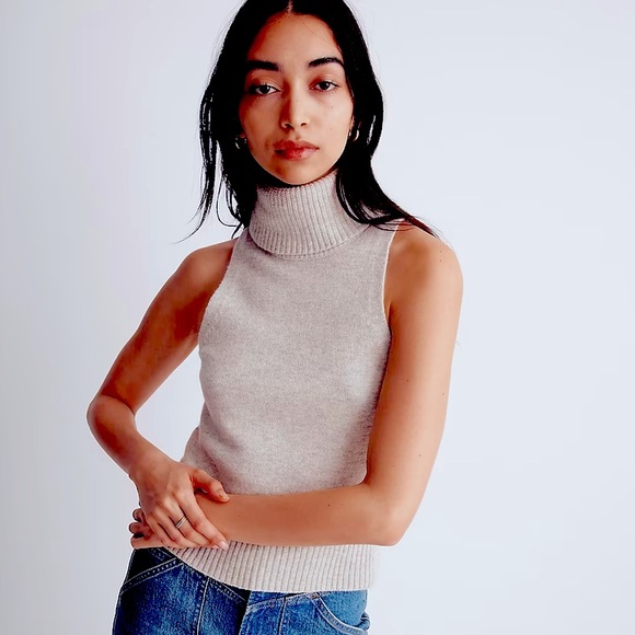 NWT Madewell Hallowell Turtleneck Sweater Tank - Picture 4 of 6